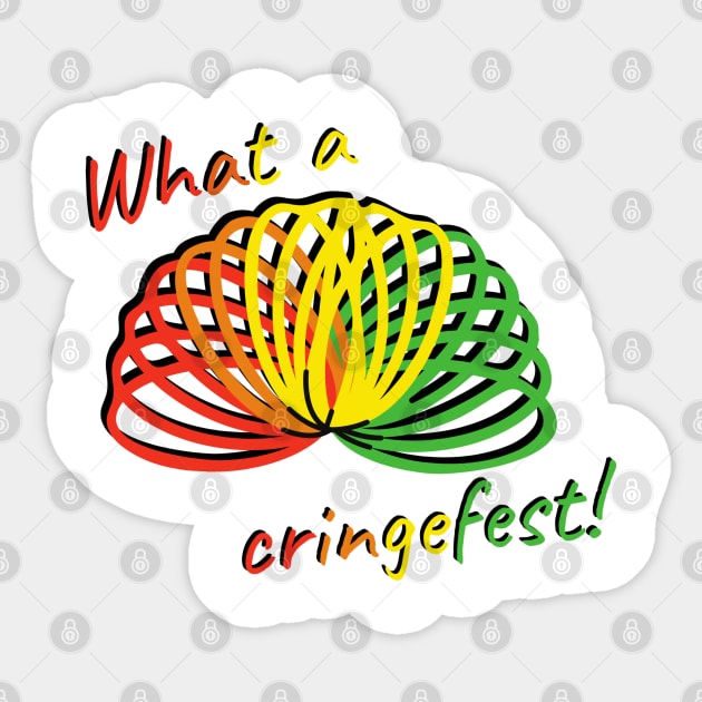 What a cringefest rainbow slinky design Sticker by Life is Raph